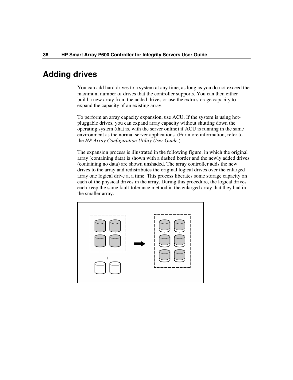 Adding drives | HP Integrity rx4640 Server User Manual | Page 38 / 58