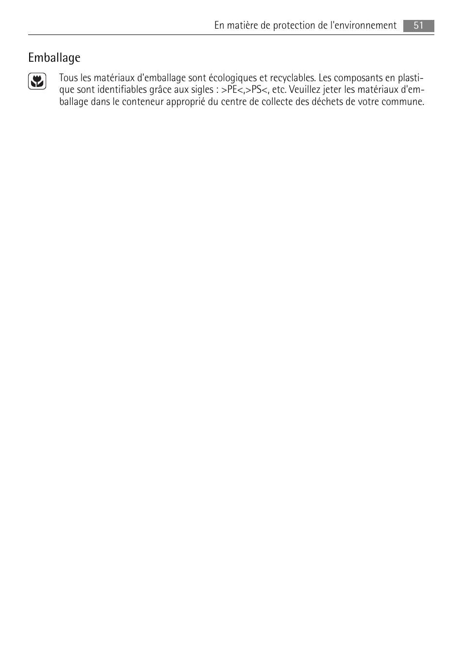 Emballage | AEG HK653320XB User Manual | Page 51 / 88