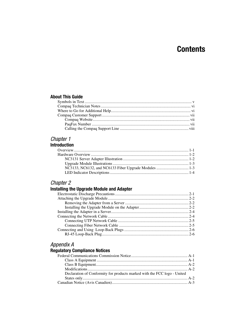 HP NC3131 Fast Ethernet Server Adapter User Manual | Page 3 / 32