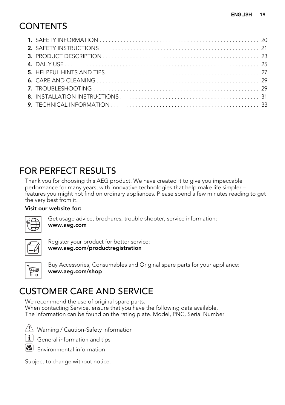 AEG HK634200XB User Manual | Page 19 / 68