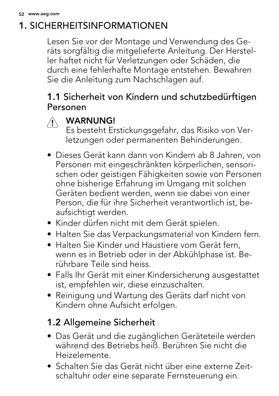 AEG HK634200XB User Manual | Page 52 / 68