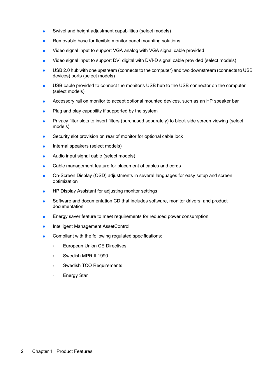 HP L1910 19-inch LCD Monitor User Manual | Page 10 / 63