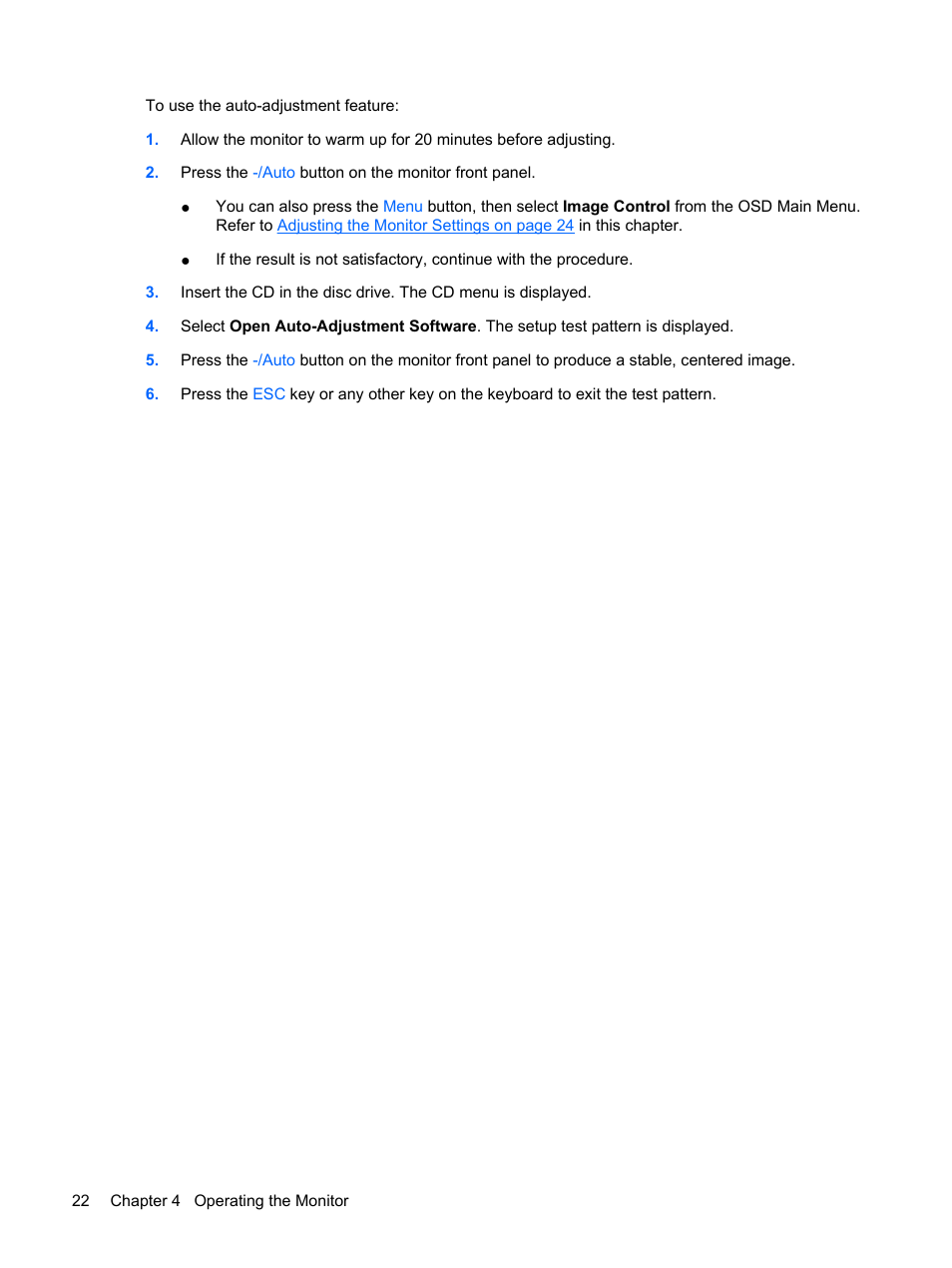 HP L1910 19-inch LCD Monitor User Manual | Page 30 / 63