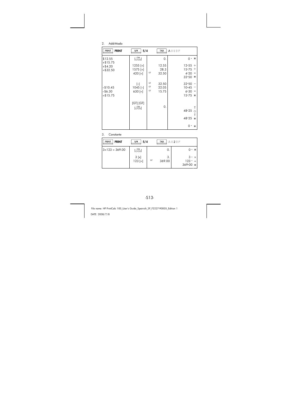 HP PrintCalc 100 User Manual | Page 14 / 33