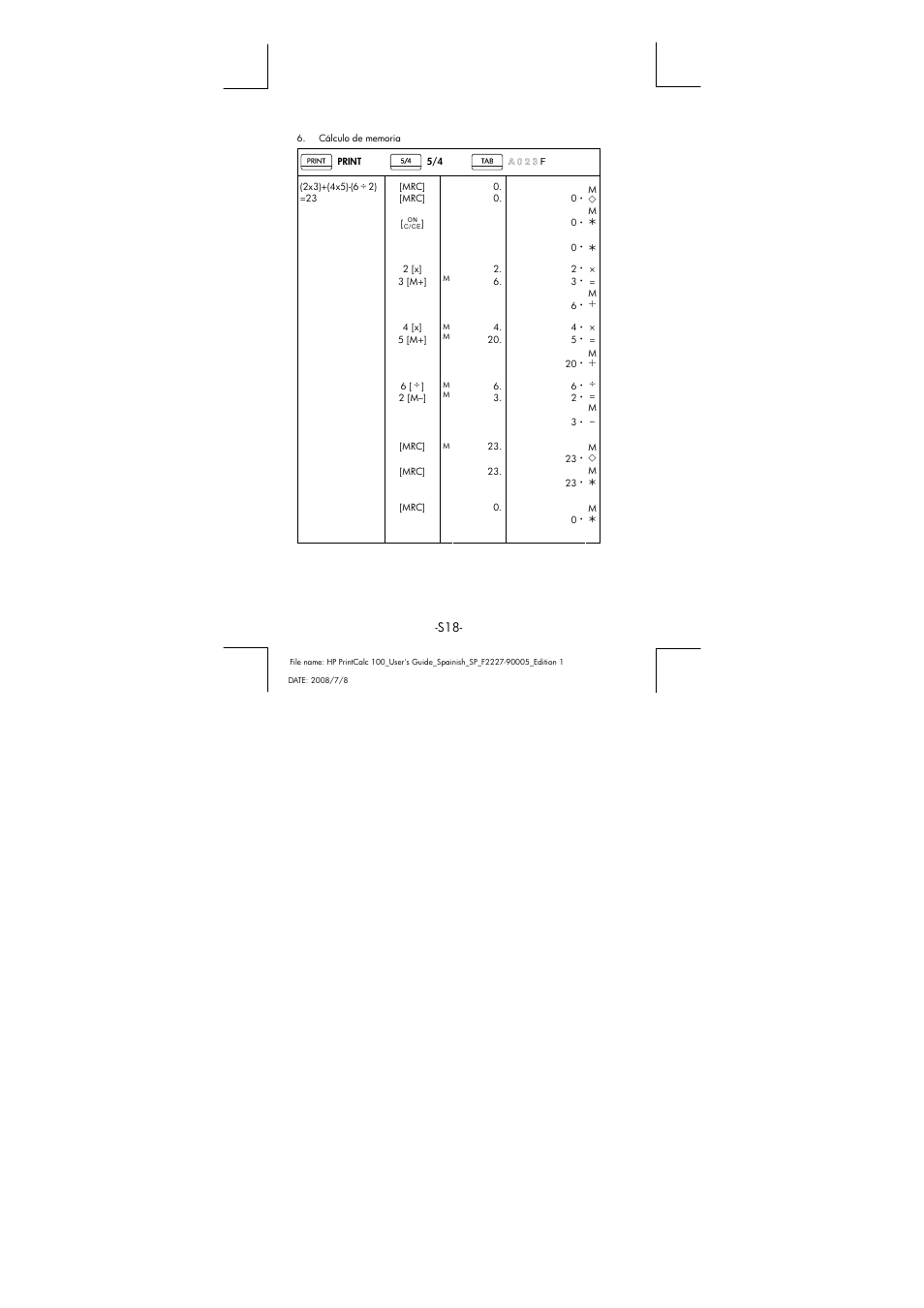 HP PrintCalc 100 User Manual | Page 19 / 33