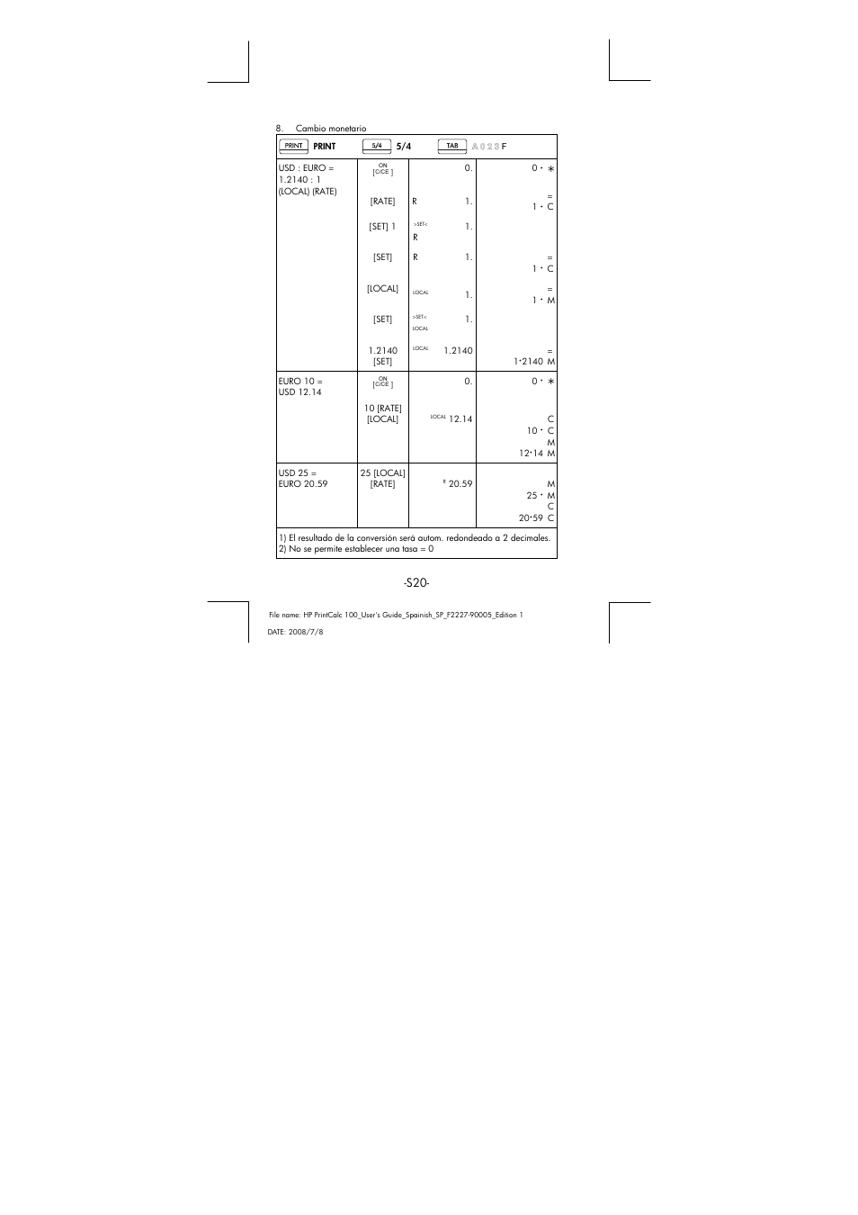 HP PrintCalc 100 User Manual | Page 21 / 33