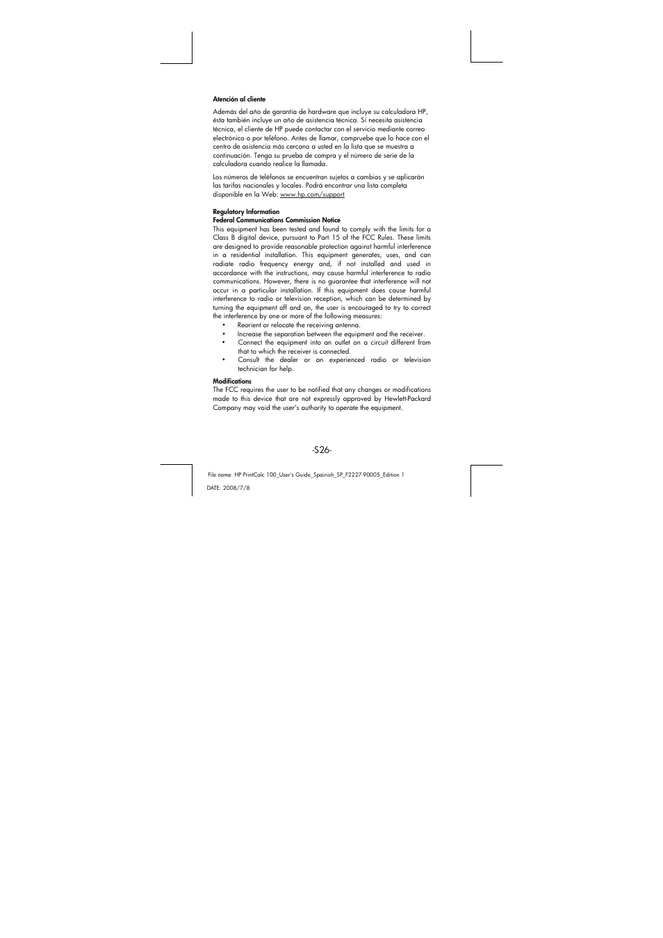 HP PrintCalc 100 User Manual | Page 27 / 33