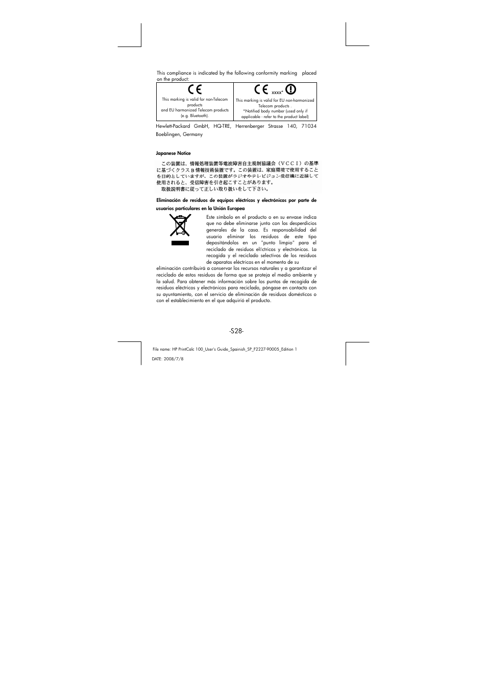 HP PrintCalc 100 User Manual | Page 29 / 33