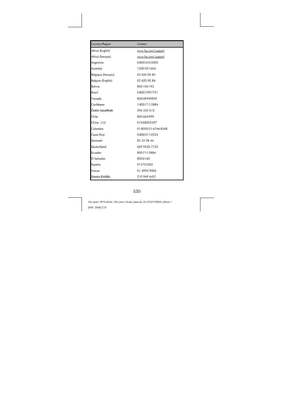 HP PrintCalc 100 User Manual | Page 31 / 33