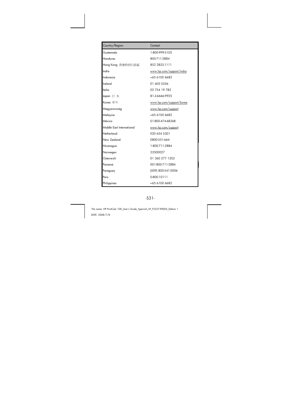HP PrintCalc 100 User Manual | Page 32 / 33