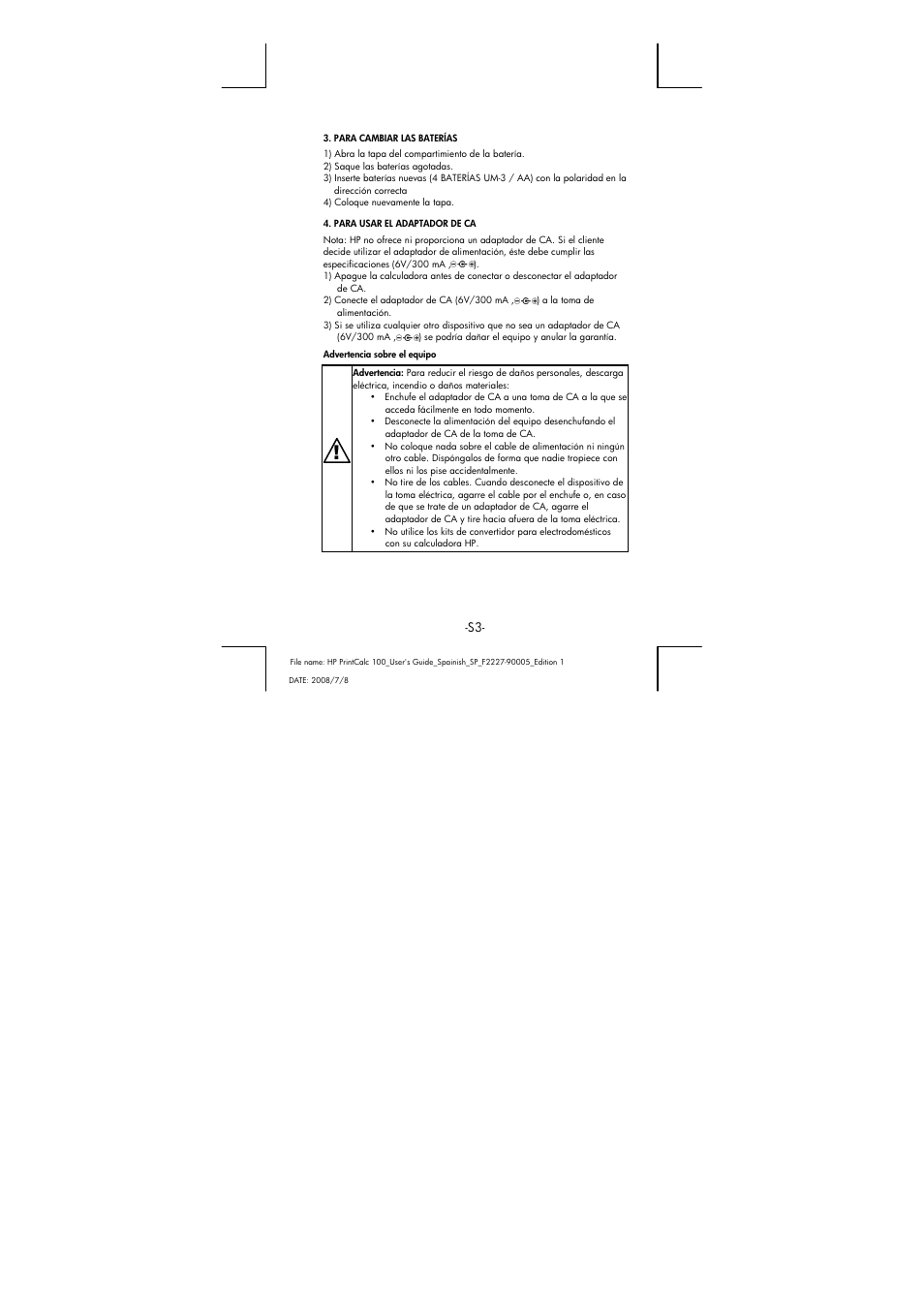 HP PrintCalc 100 User Manual | Page 4 / 33