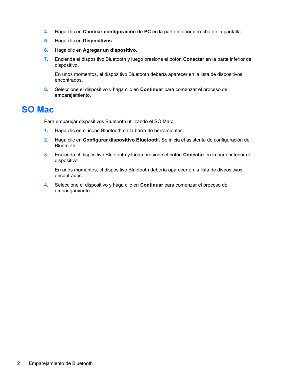 So mac | HP Ratón HP Slim Bluetooth User Manual | Page 6 / 6