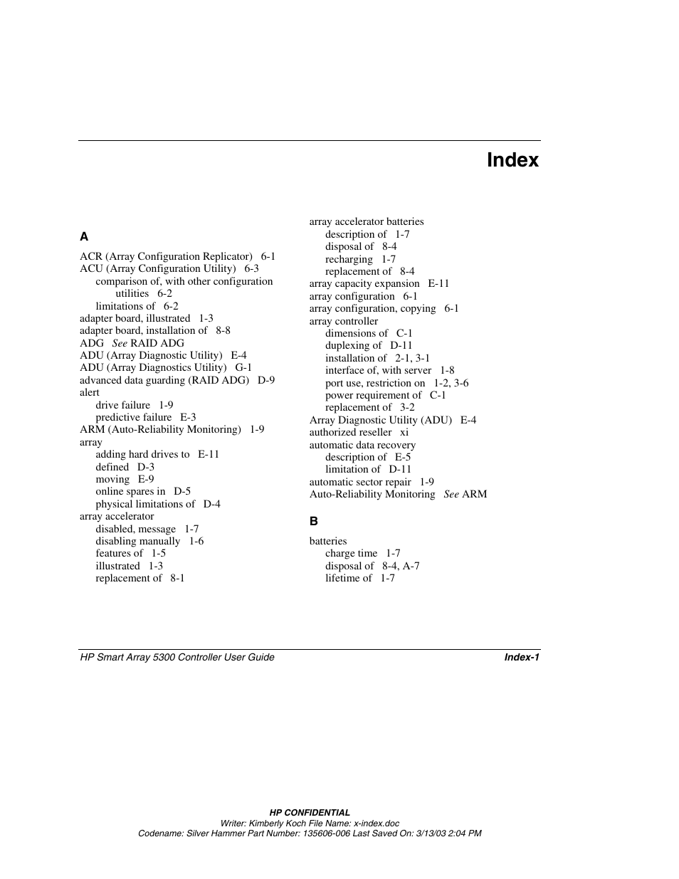 Index | HP Integrity rx4640 Server User Manual | Page 101 / 107