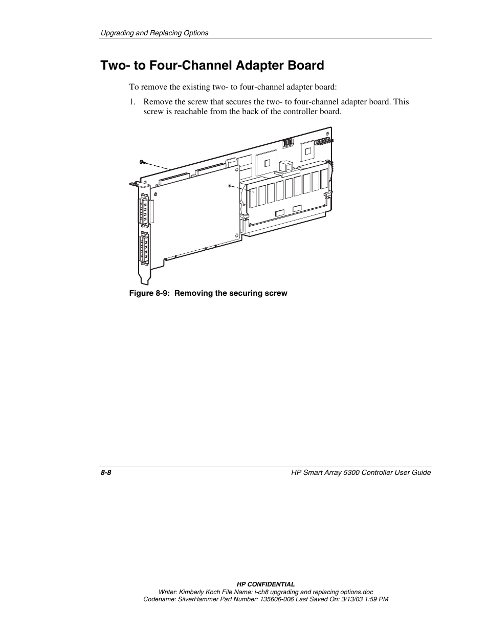 Two- to four-channel adapter board, Two- to four-channel adapter board -8 | HP Integrity rx4640 Server User Manual | Page 56 / 107