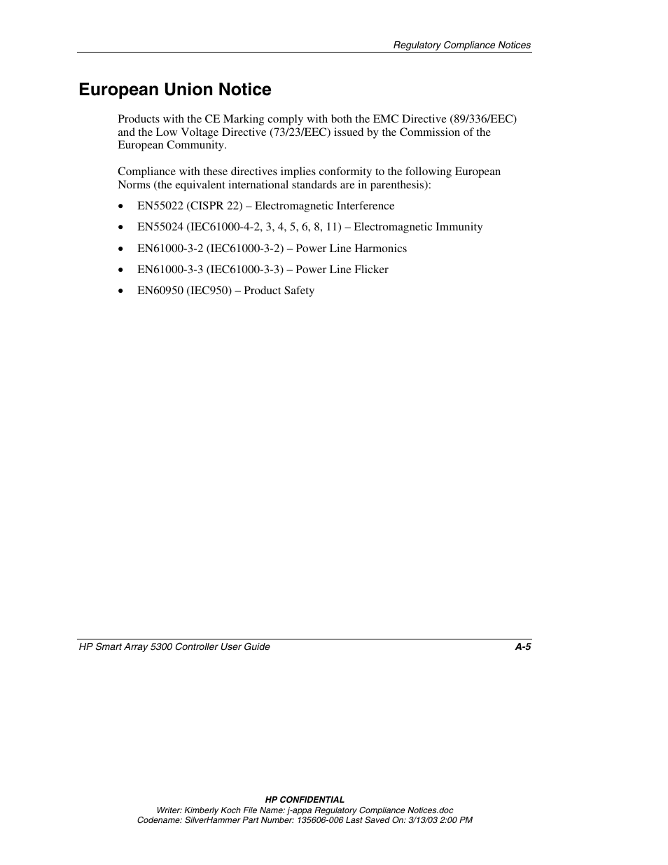 European union notice | HP Integrity rx4640 Server User Manual | Page 69 / 107