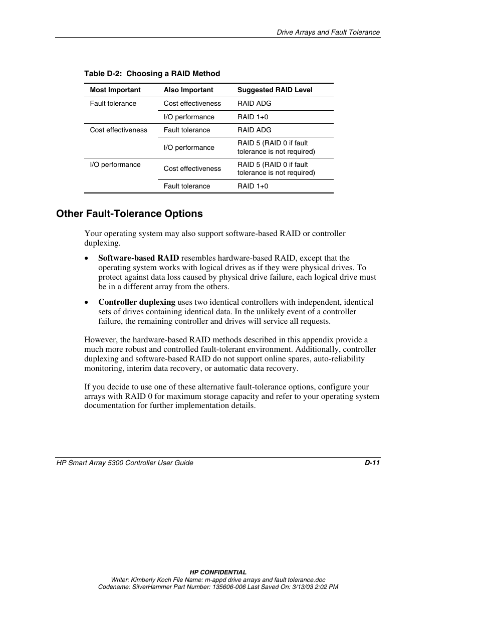 Other fault-tolerance options | HP Integrity rx4640 Server User Manual | Page 85 / 107