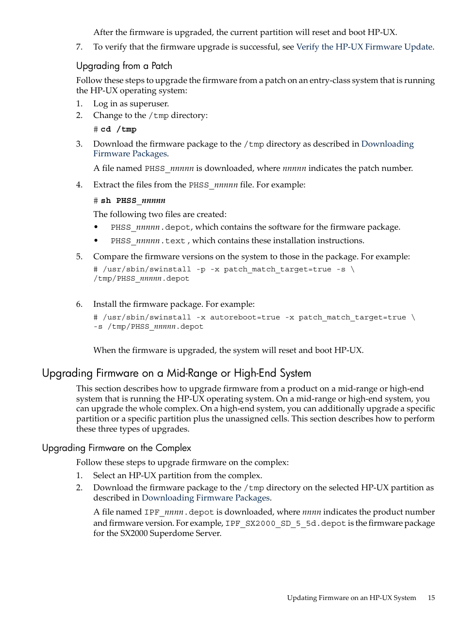 Upgrading firmware on the complex | HP Integrity rx4640 Server User Manual | Page 15 / 36