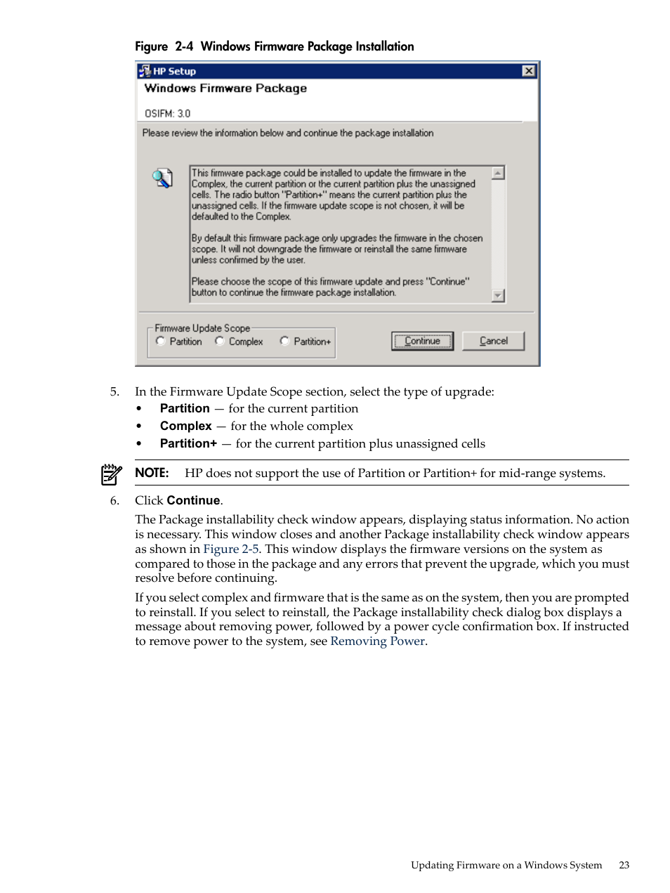Windows firmware package installation, Figure 2-4 | HP Integrity rx4640 Server User Manual | Page 23 / 36