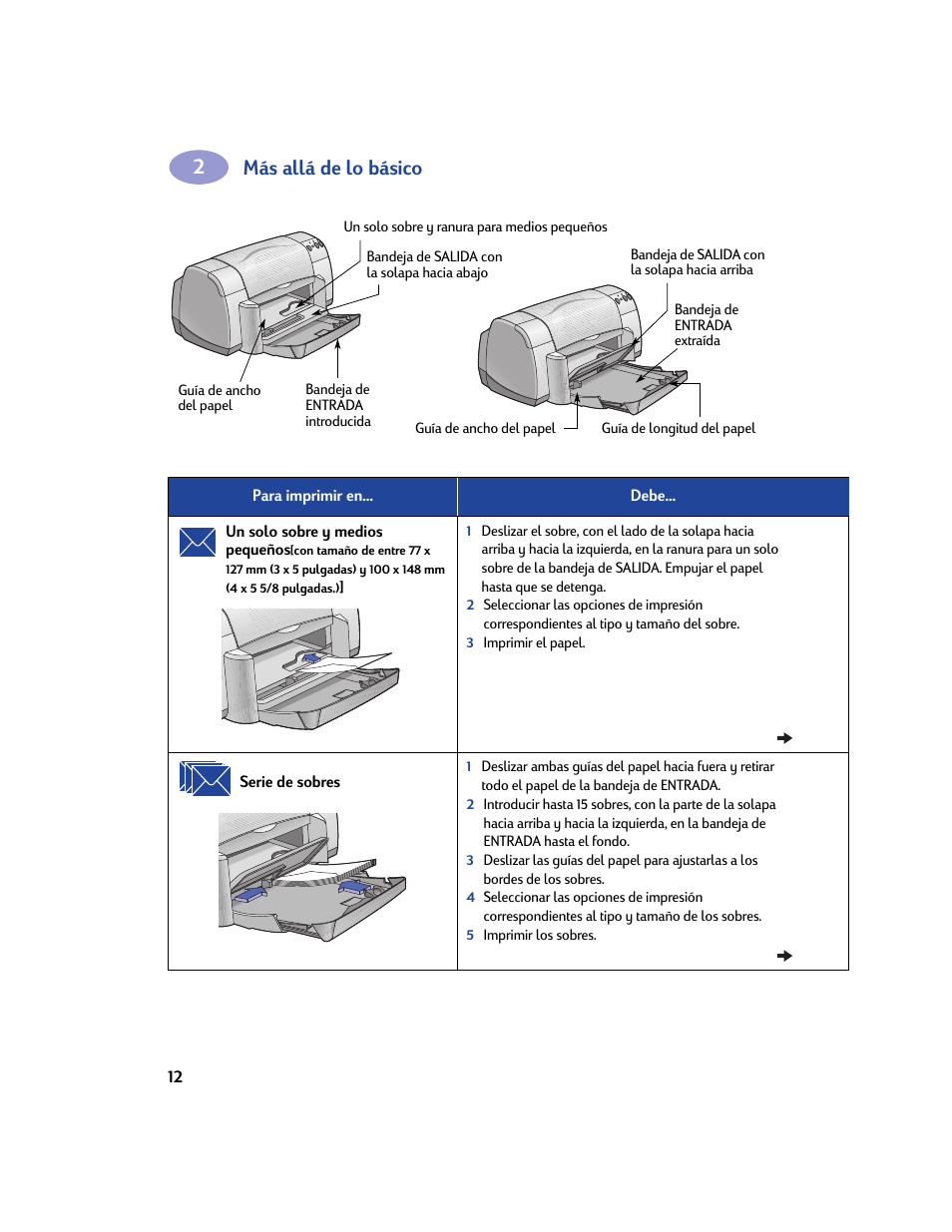 Más allá de lo básico | HP Impresora HP Deskjet 932c User Manual | Page 18 / 75