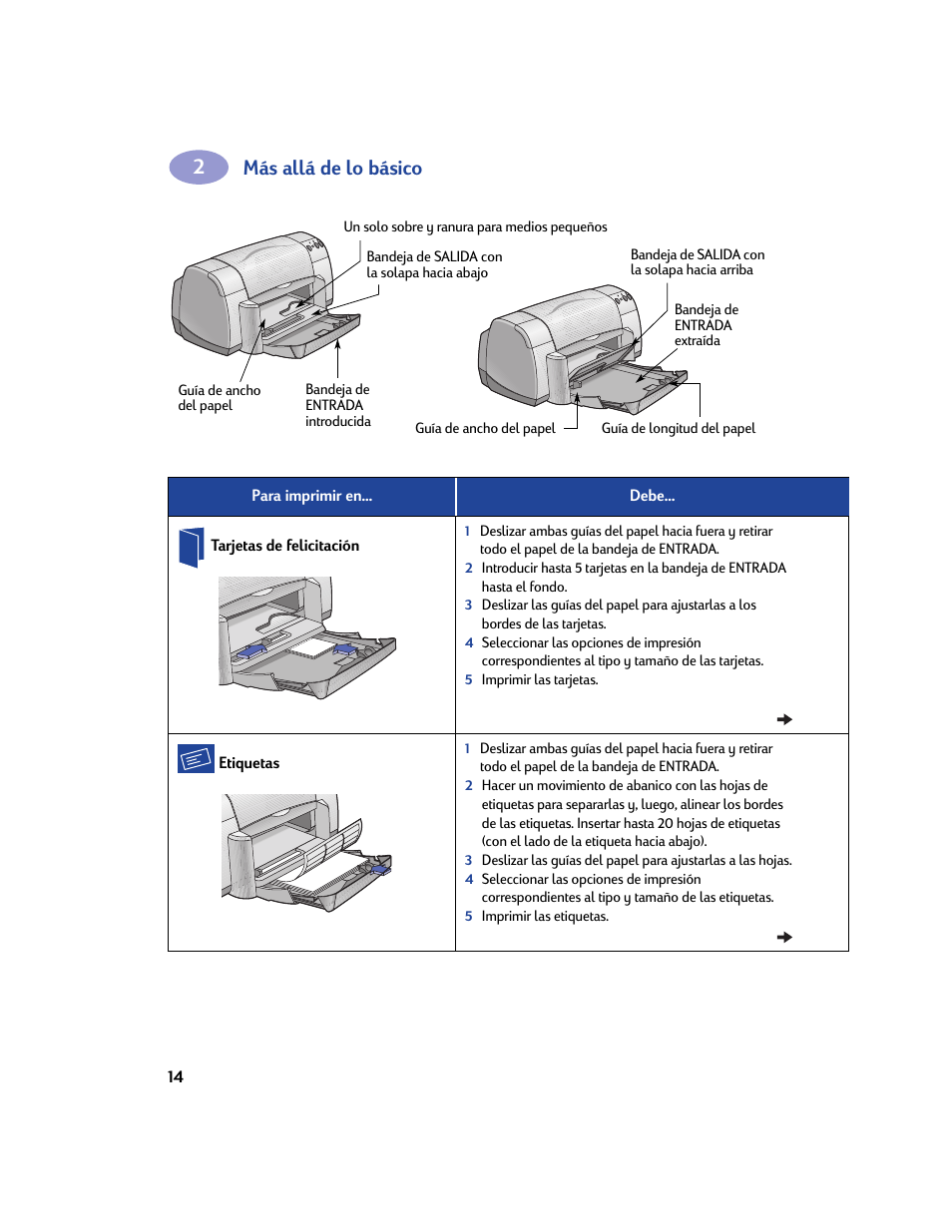 Más allá de lo básico | HP Impresora HP Deskjet 932c User Manual | Page 20 / 75