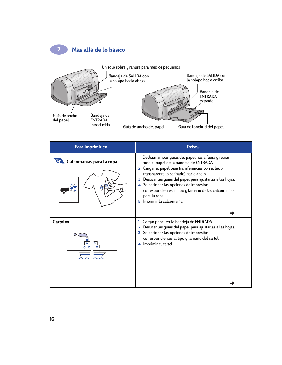 Más allá de lo básico | HP Impresora HP Deskjet 932c User Manual | Page 22 / 75