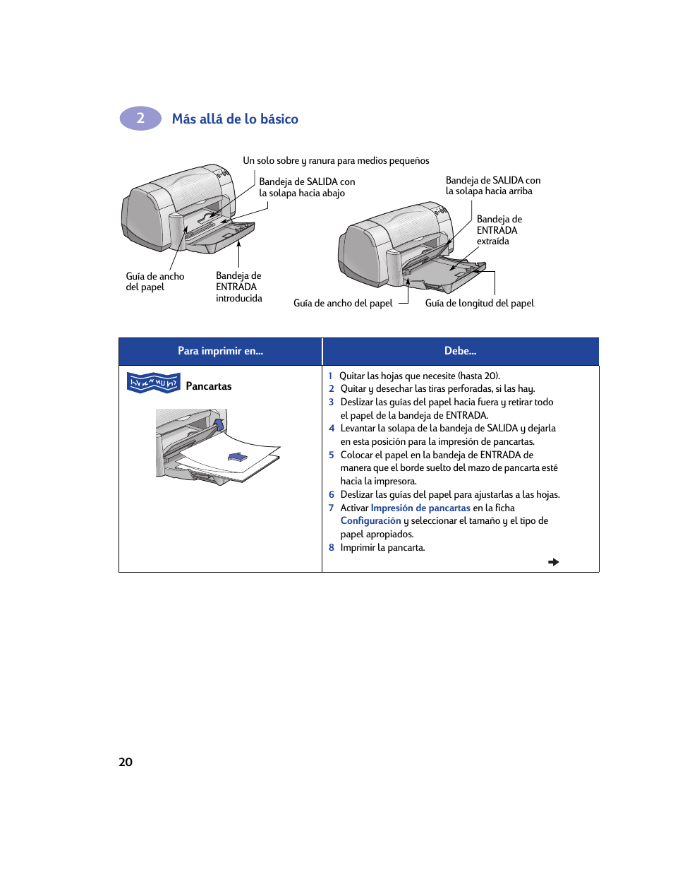 Más allá de lo básico | HP Impresora HP Deskjet 932c User Manual | Page 26 / 75