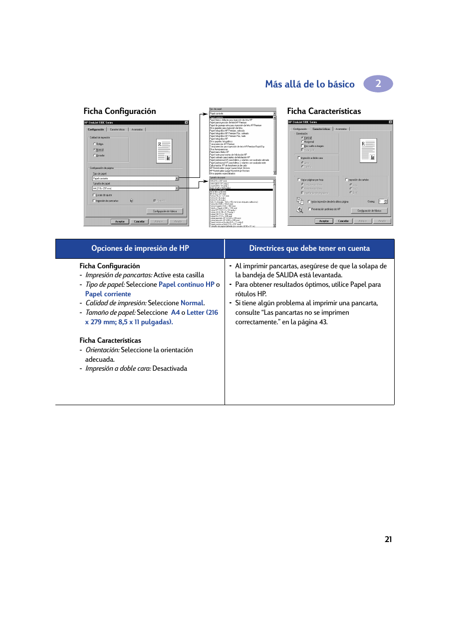 Más allá de lo básico | HP Impresora HP Deskjet 932c User Manual | Page 27 / 75