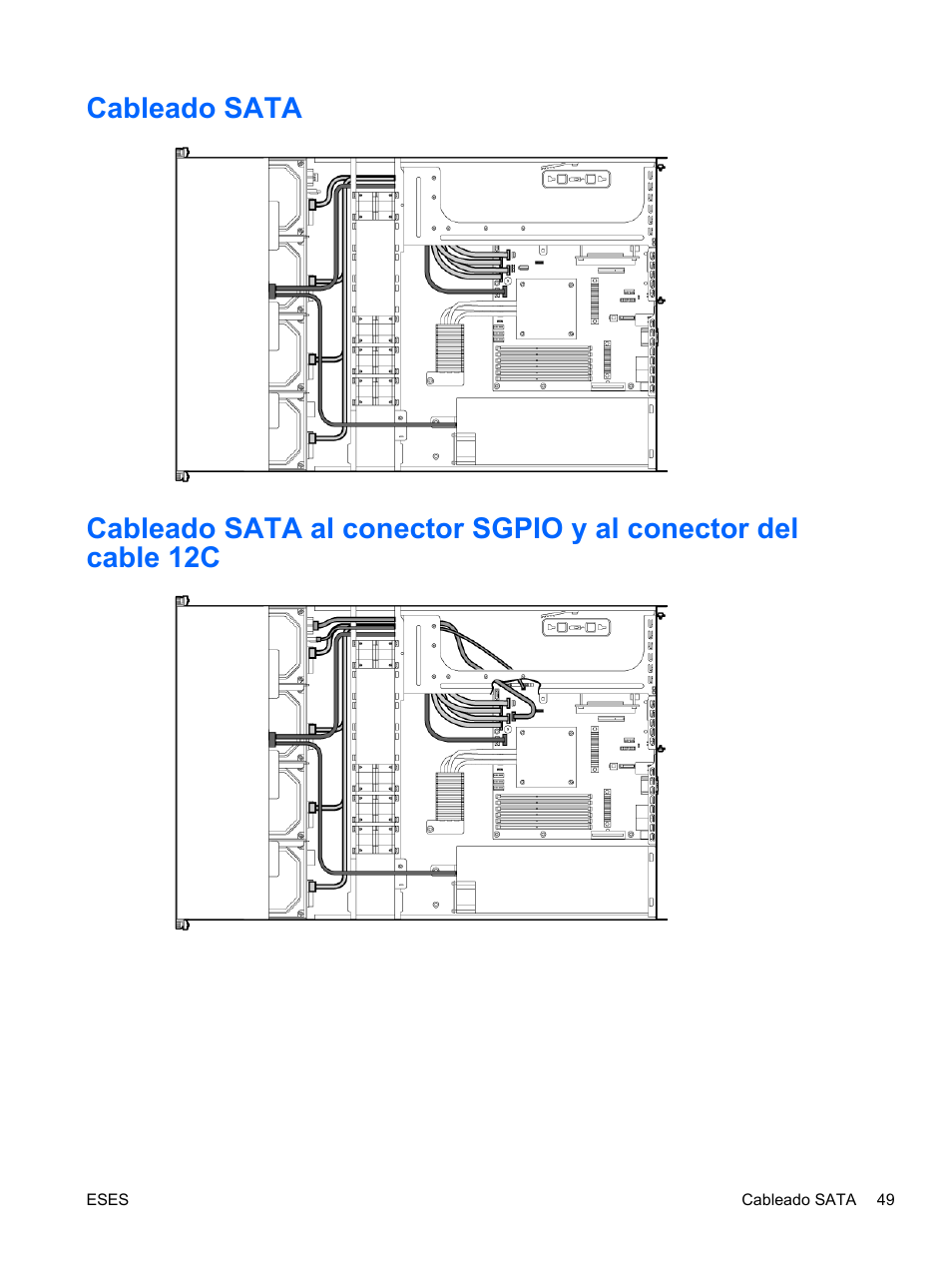 Cableado sata | HP Servidor HP ProLiant DL120 G6 User Manual | Page 58 / 133