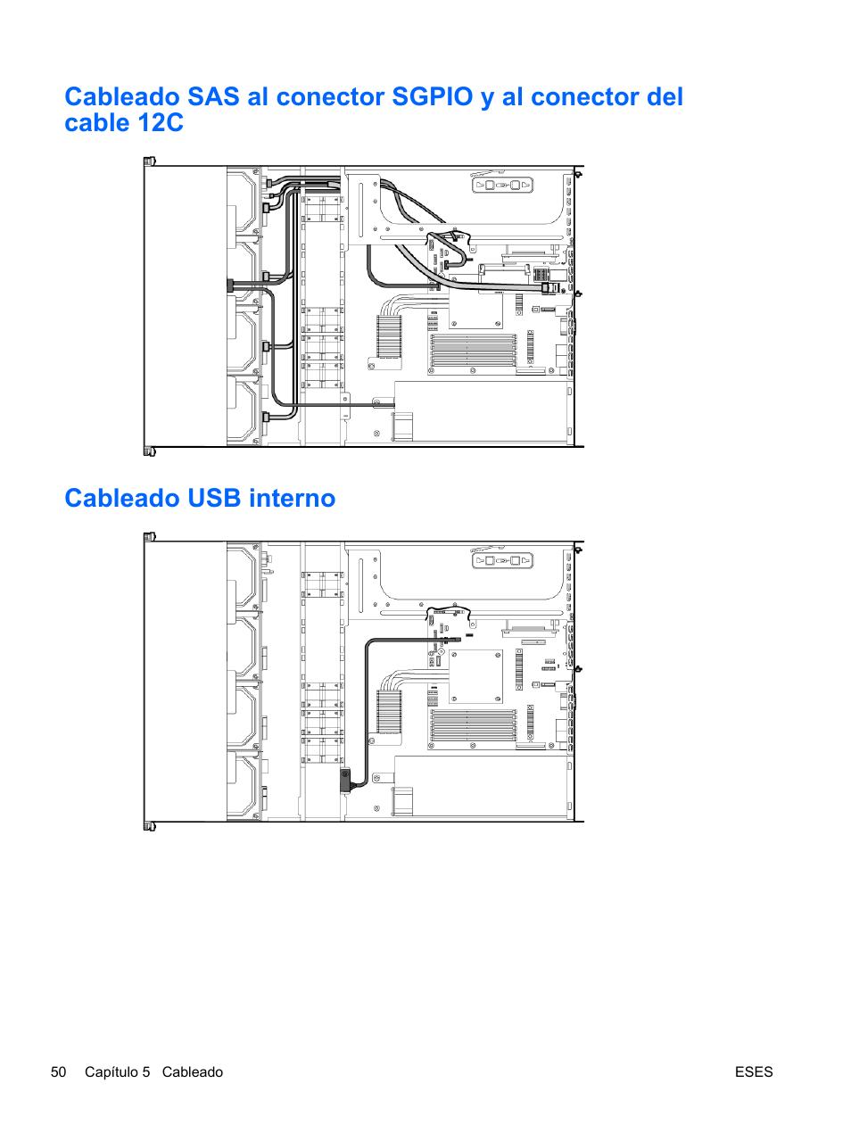 Cableado usb interno | HP Servidor HP ProLiant DL120 G6 User Manual | Page 59 / 133