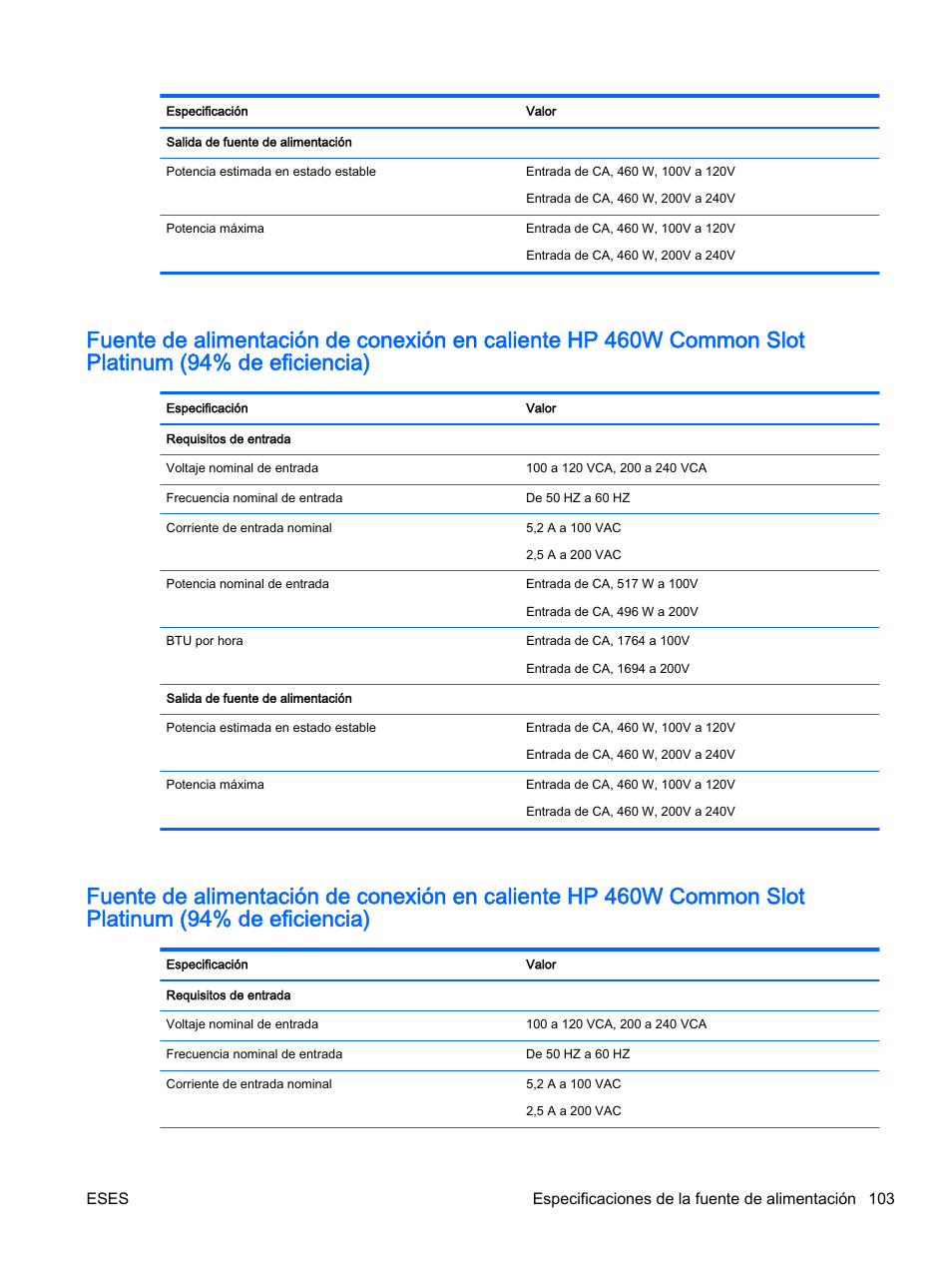 HP Servidor HP ProLiant DL360p Gen8 User Manual | Page 110 / 129