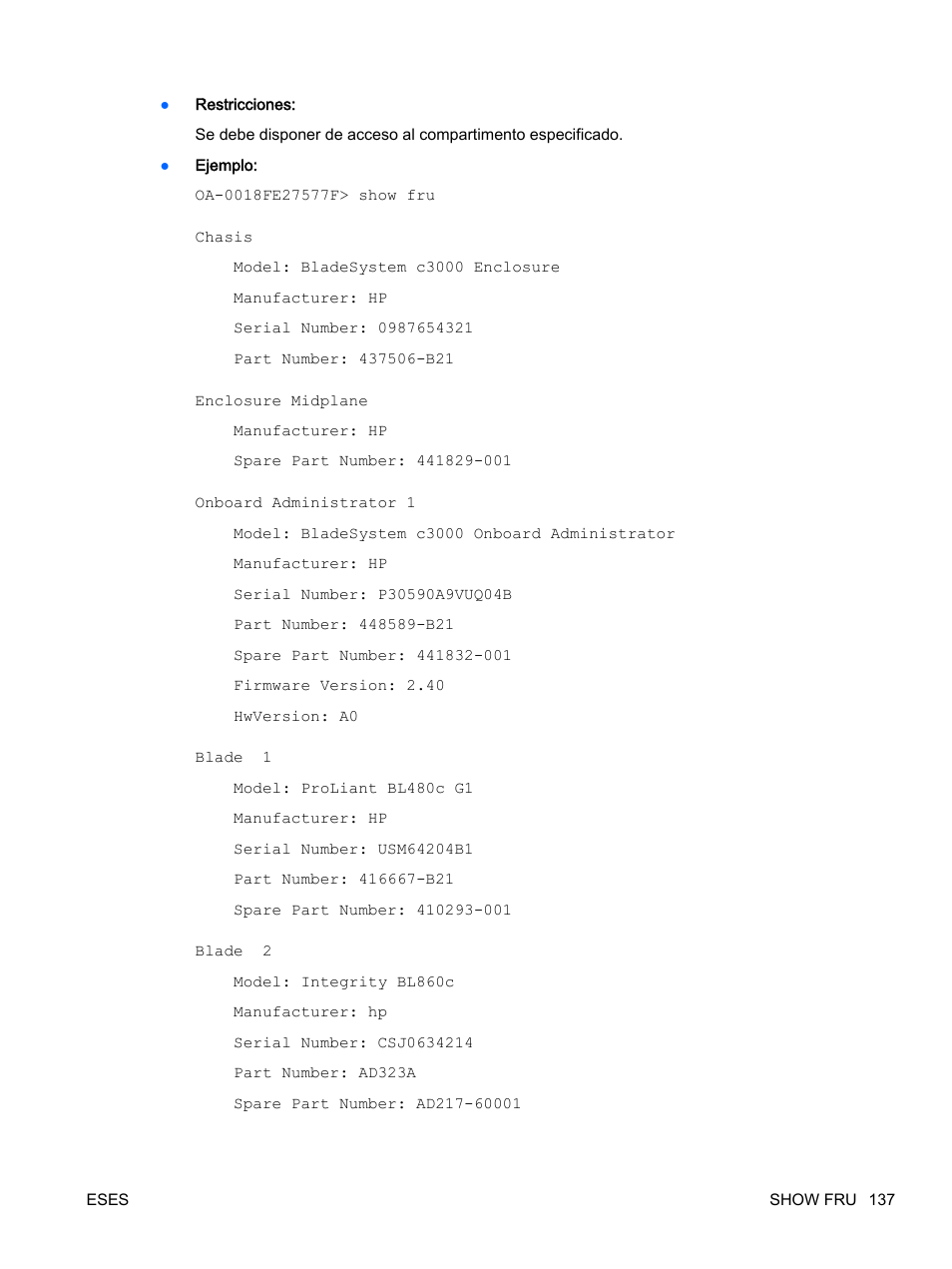 HP Onboard Administrator User Manual | Page 150 / 266