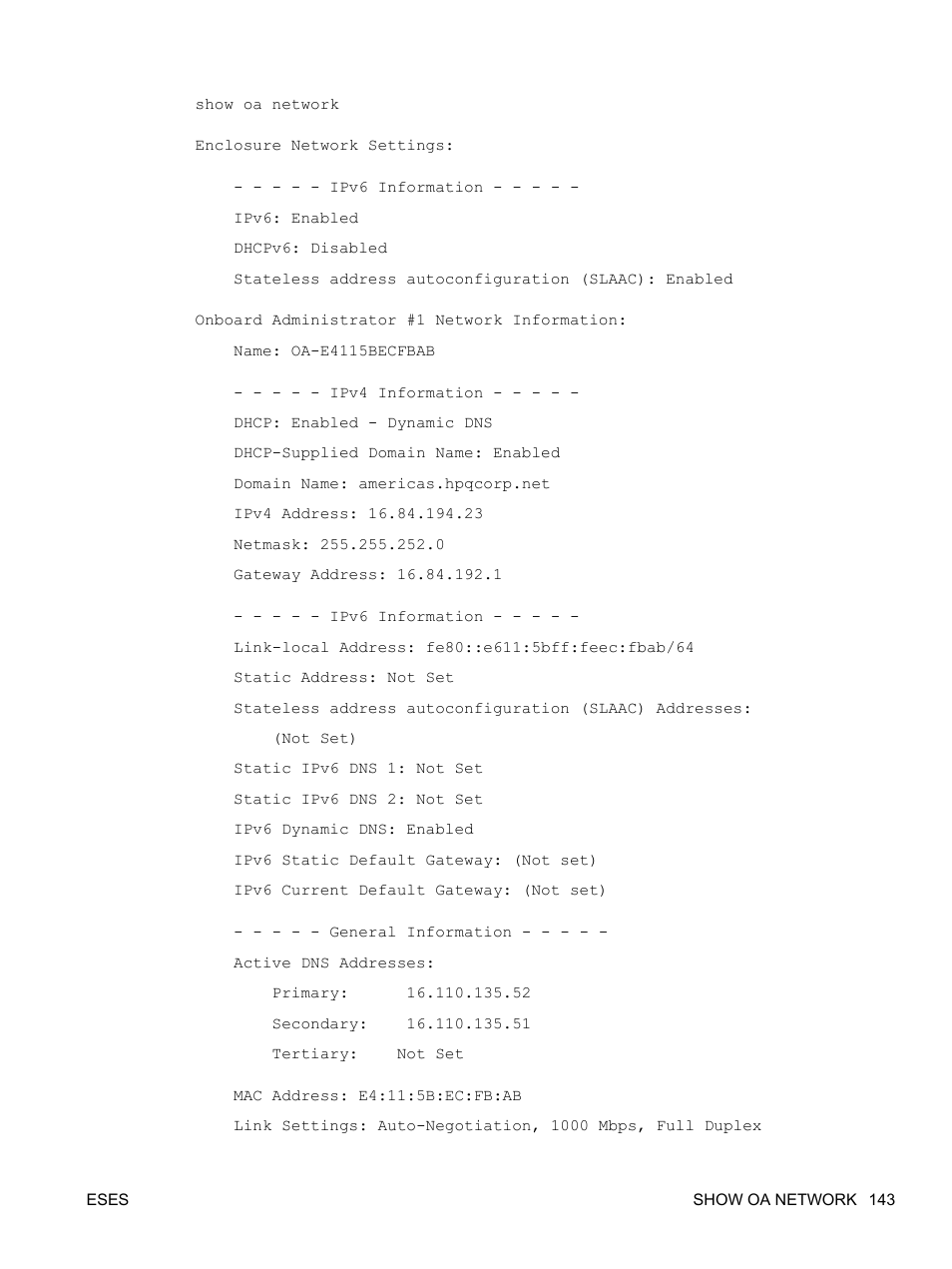 HP Onboard Administrator User Manual | Page 156 / 266