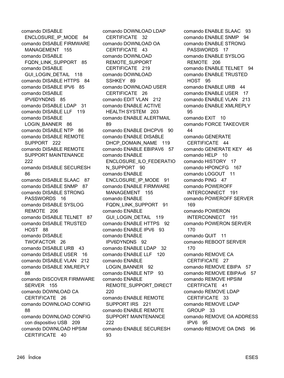 HP Onboard Administrator User Manual | Page 259 / 266