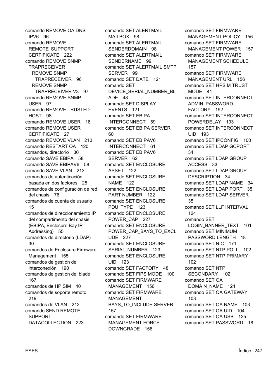 HP Onboard Administrator User Manual | Page 260 / 266