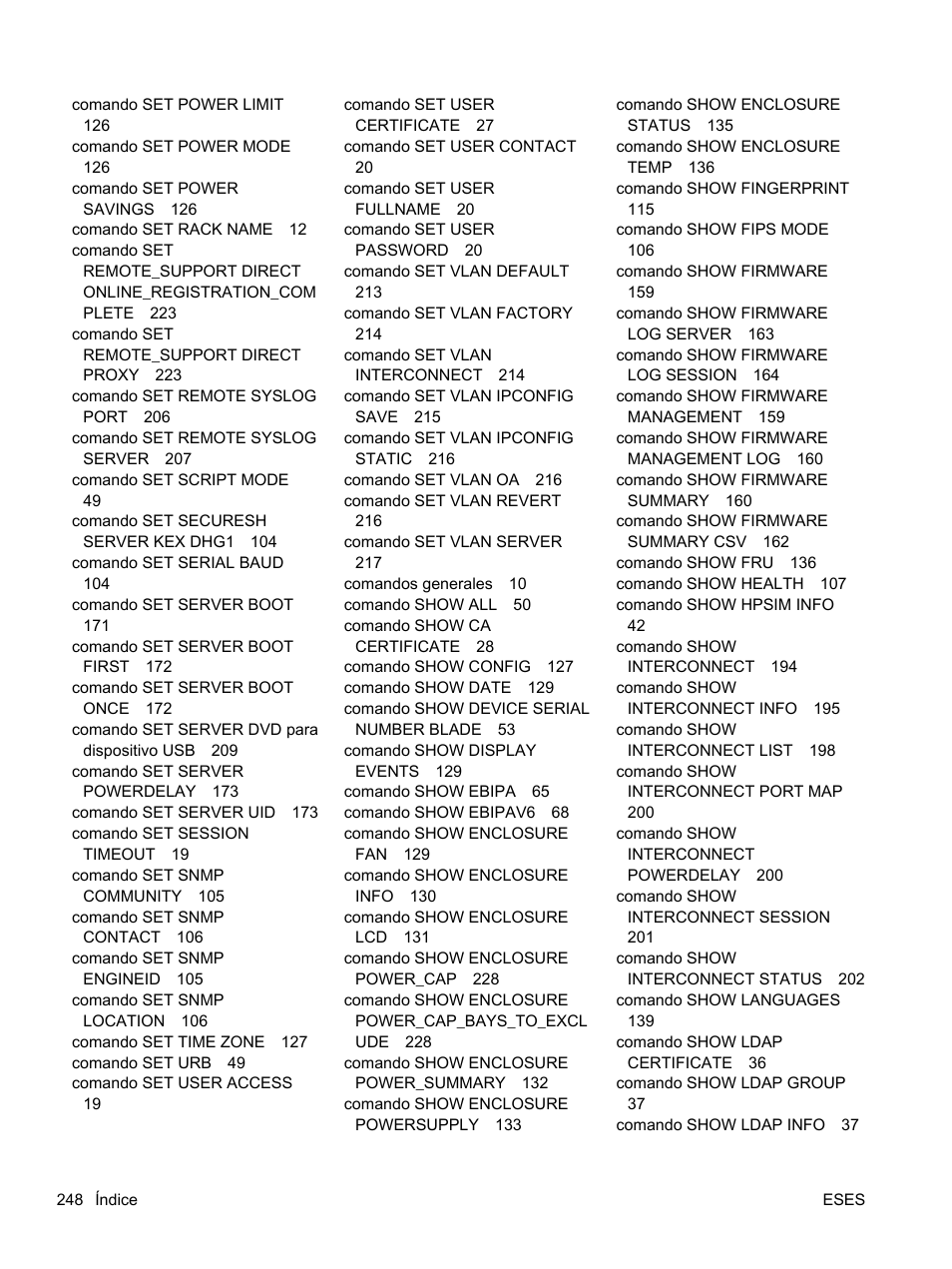 HP Onboard Administrator User Manual | Page 261 / 266