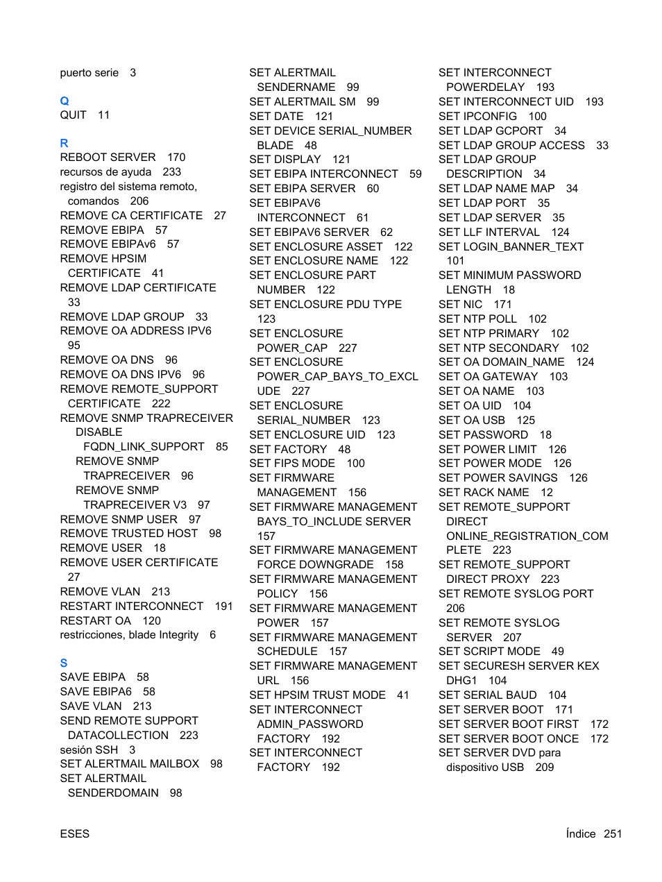 HP Onboard Administrator User Manual | Page 264 / 266