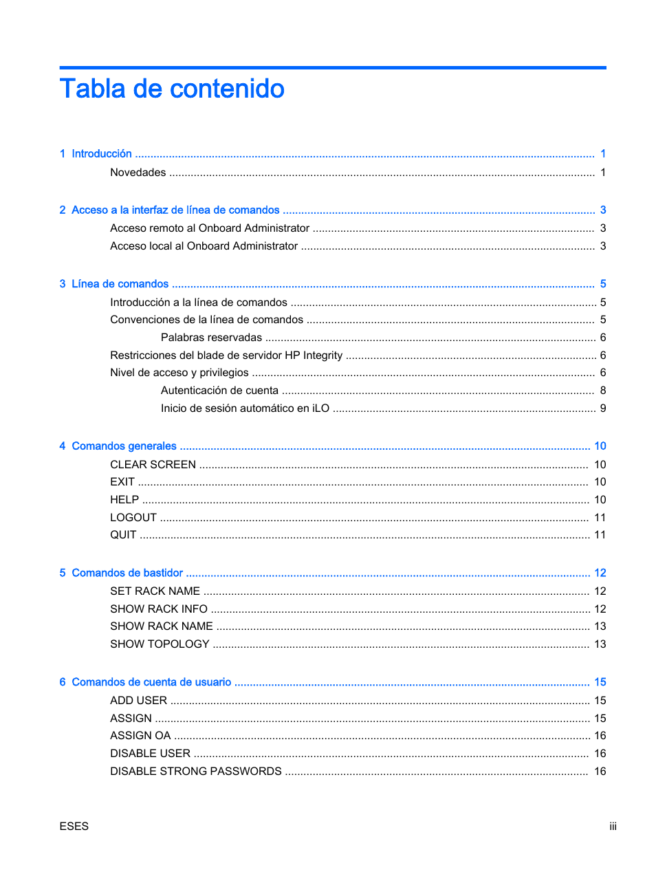 HP Onboard Administrator User Manual | Page 3 / 266