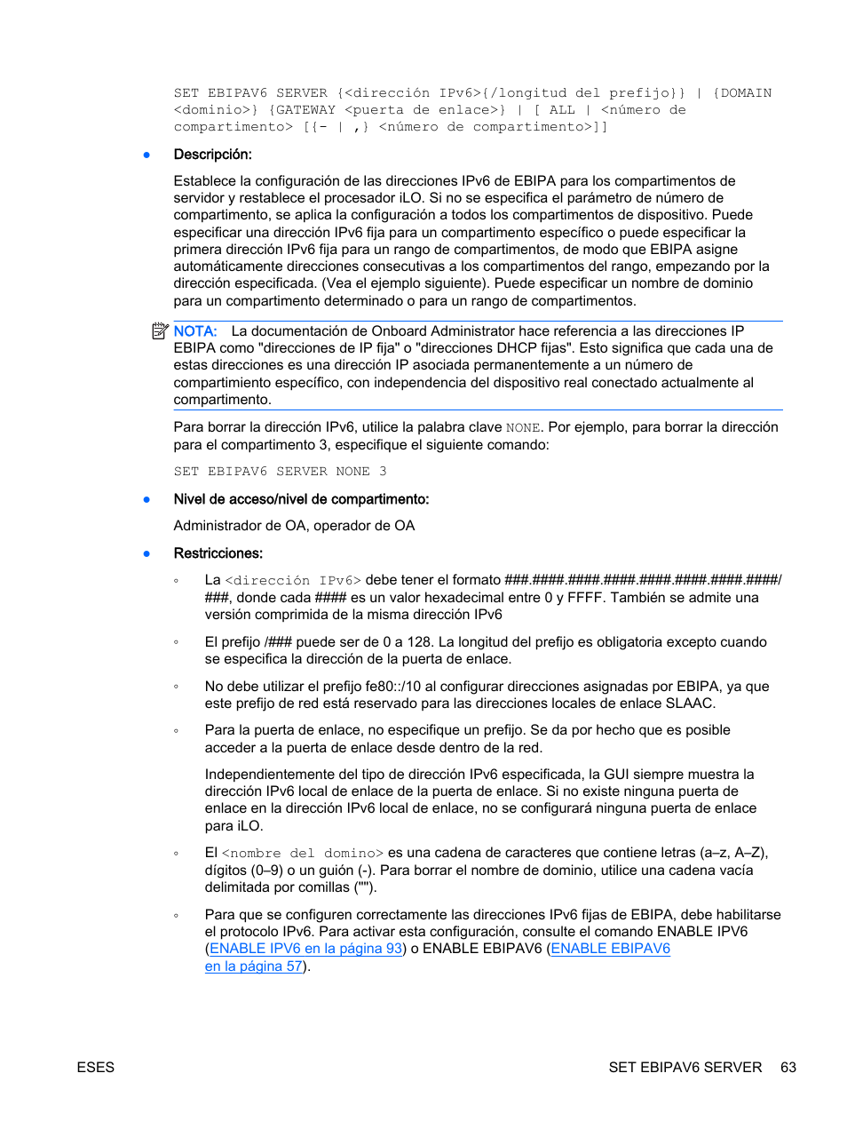 HP Onboard Administrator User Manual | Page 76 / 266