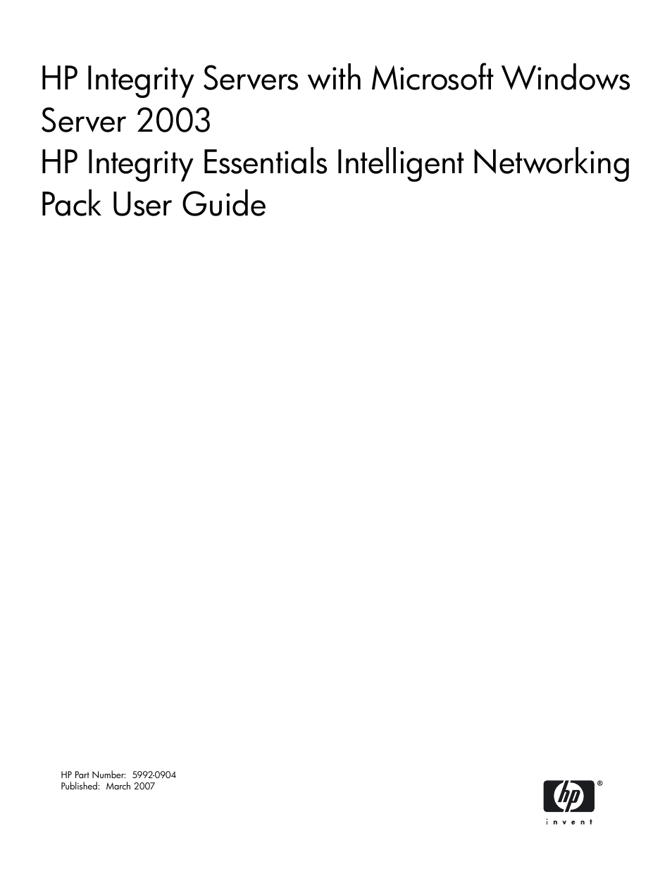HP Integrity rx4640 Server User Manual | 53 pages