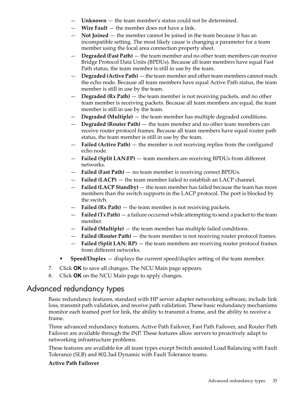 Advanced redundancy types | HP Integrity rx4640 Server User Manual | Page 35 / 53