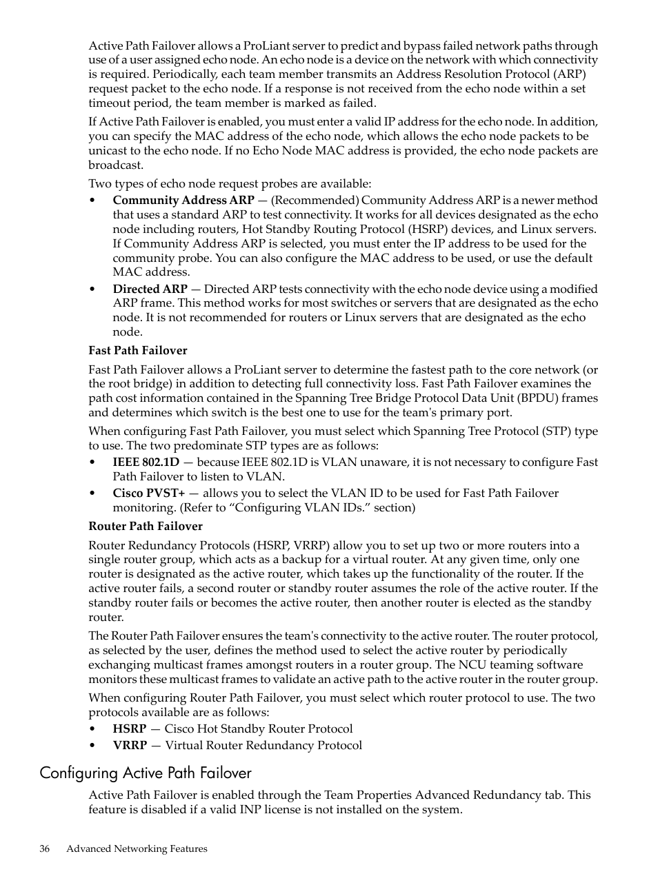 Configuring active path failover | HP Integrity rx4640 Server User Manual | Page 36 / 53