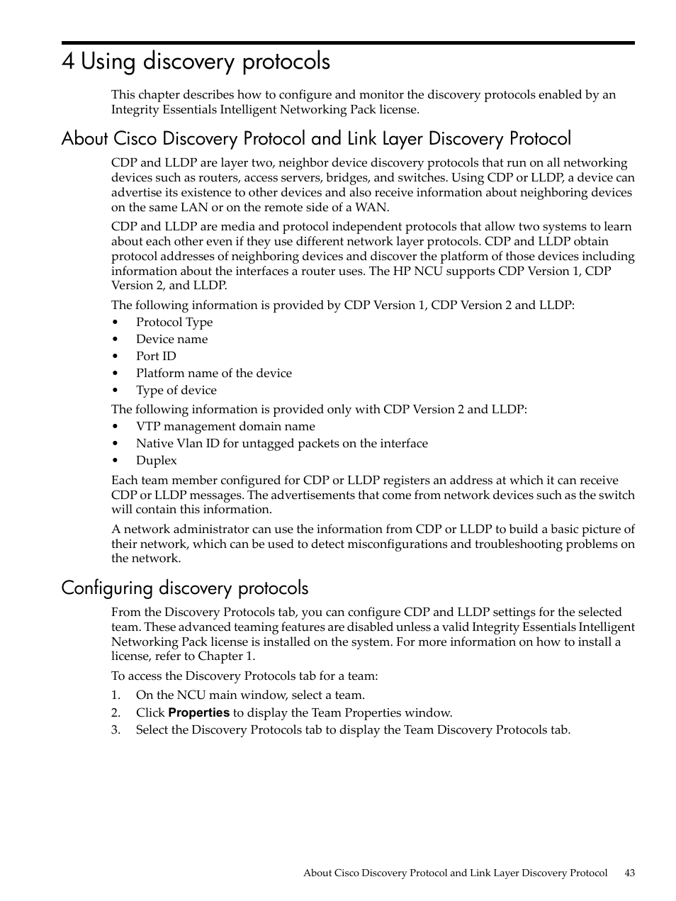 4 using discovery protocols, Configuring discovery protocols | HP Integrity rx4640 Server User Manual | Page 43 / 53