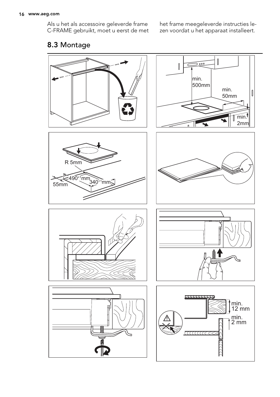 3 montage | AEG HC452600EB User Manual | Page 16 / 76