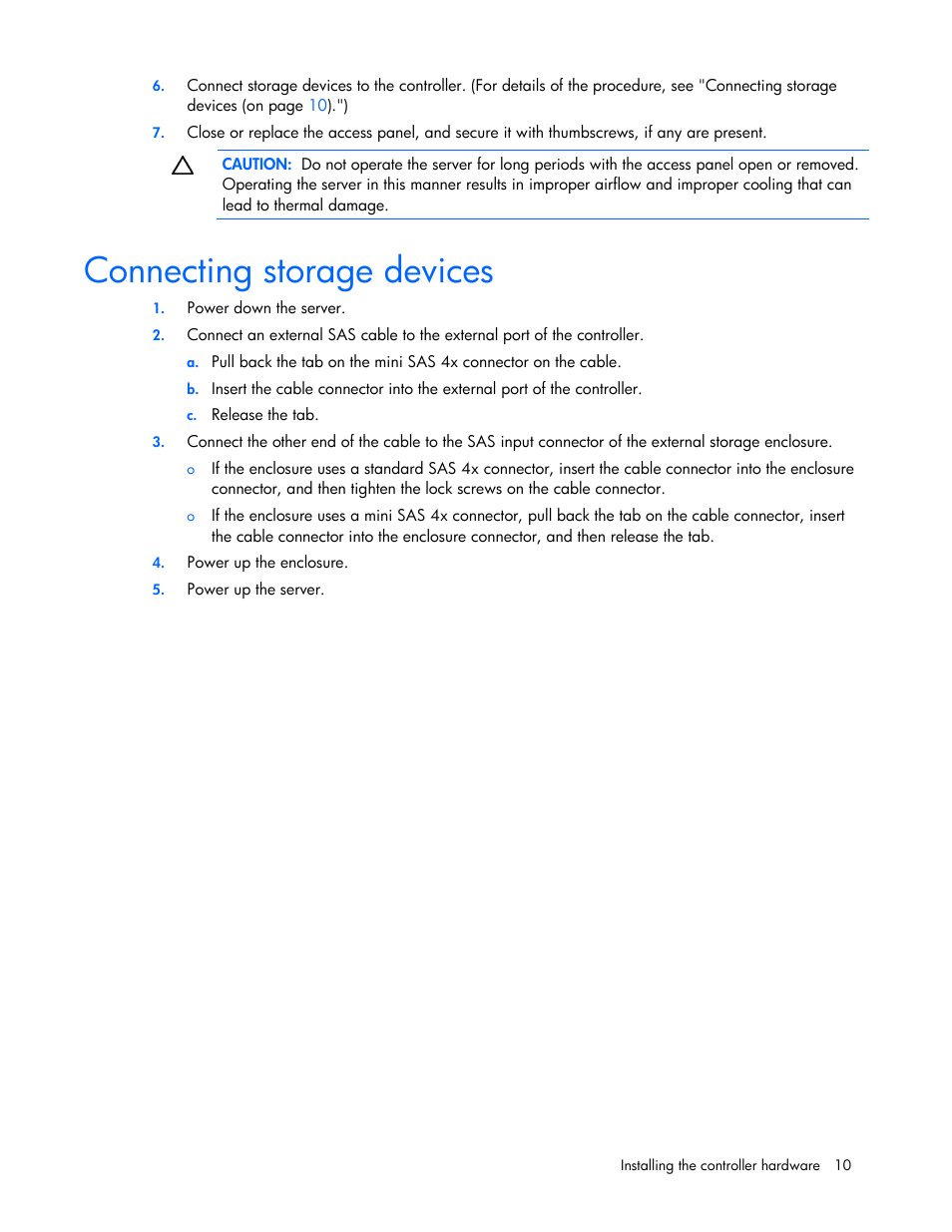 Connecting storage devices | HP Integrity rx4640 Server User Manual | Page 10 / 33