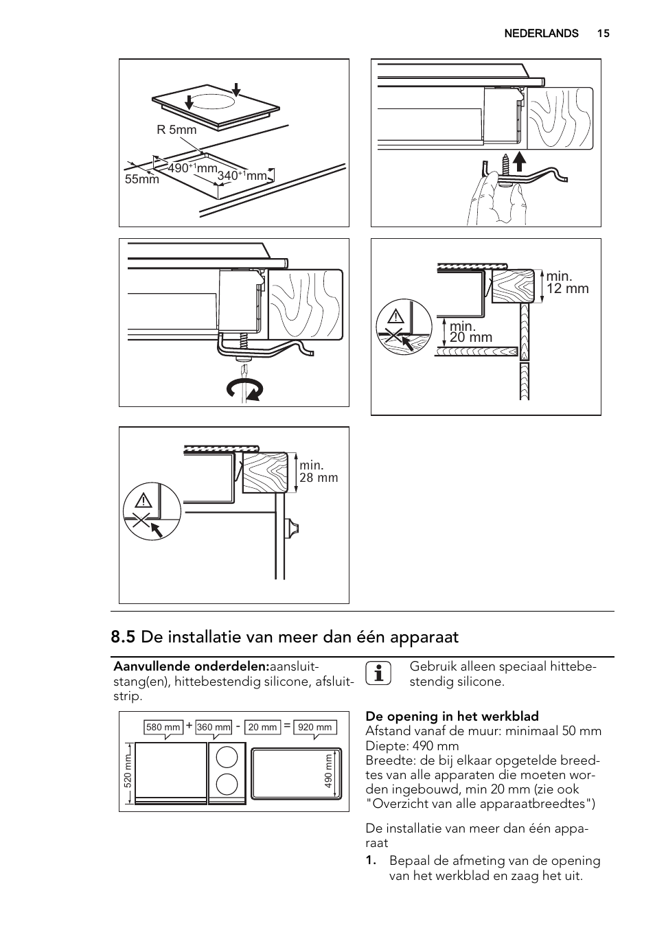 5 de installatie van meer dan één apparaat | AEG HC452020EB User Manual | Page 15 / 68