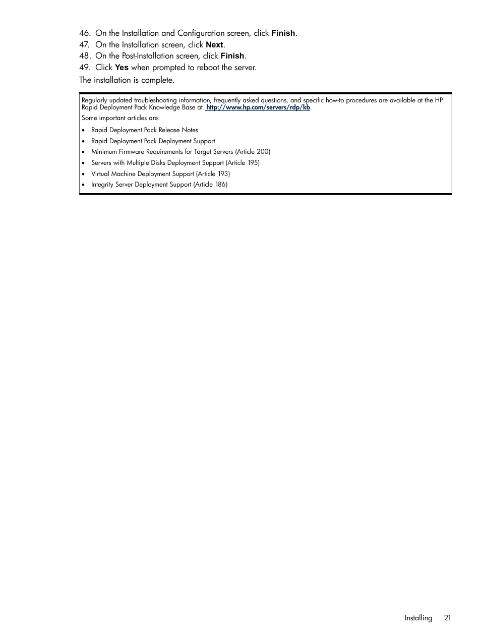Step 48 | HP Integrity rx4640 Server User Manual | Page 21 / 37