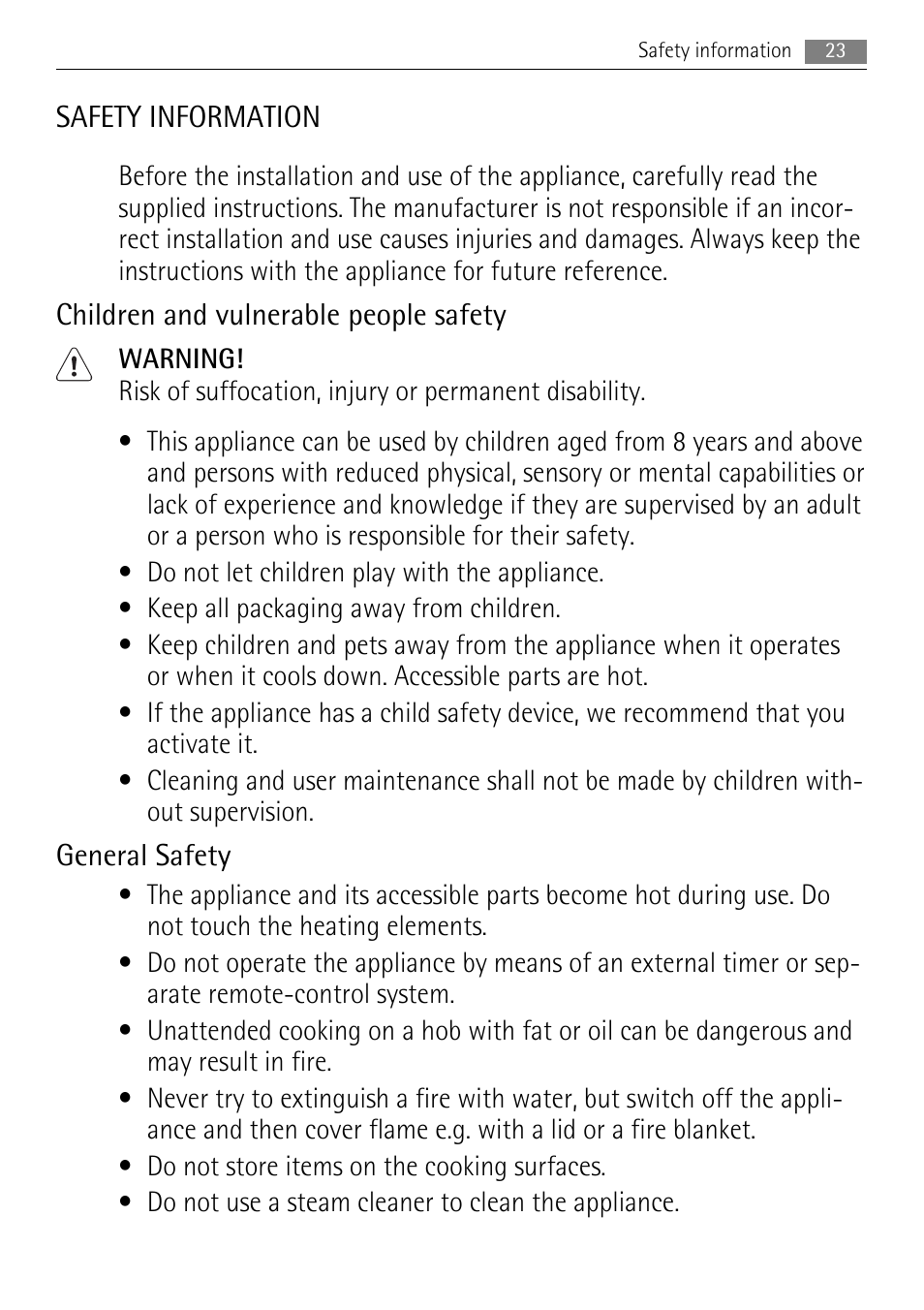 AEG HC411520GB User Manual | Page 23 / 80