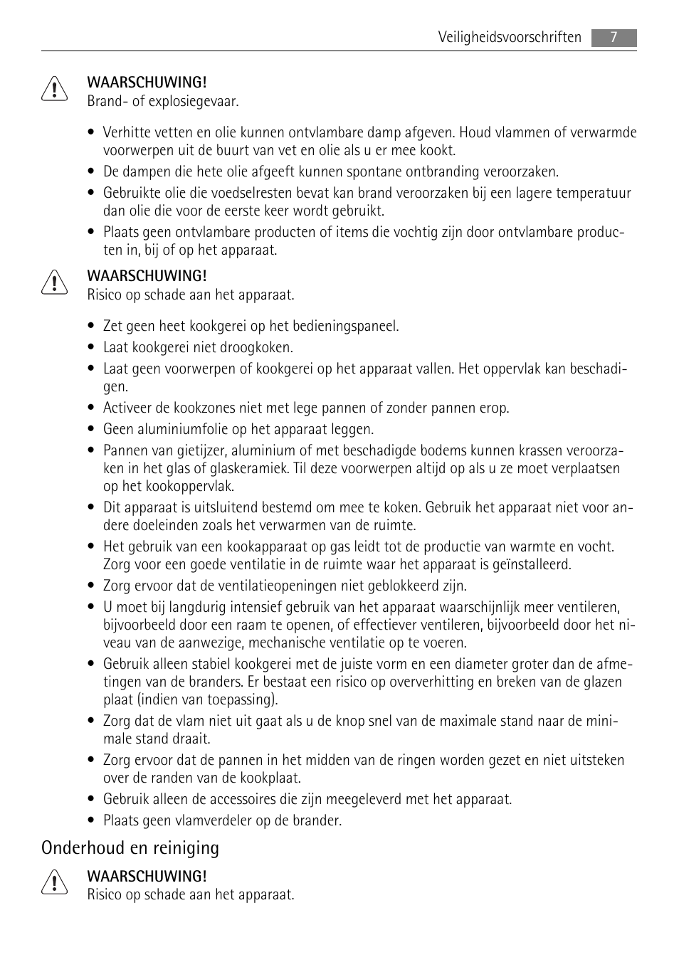 Onderhoud en reiniging | AEG HC411520GB User Manual | Page 7 / 80