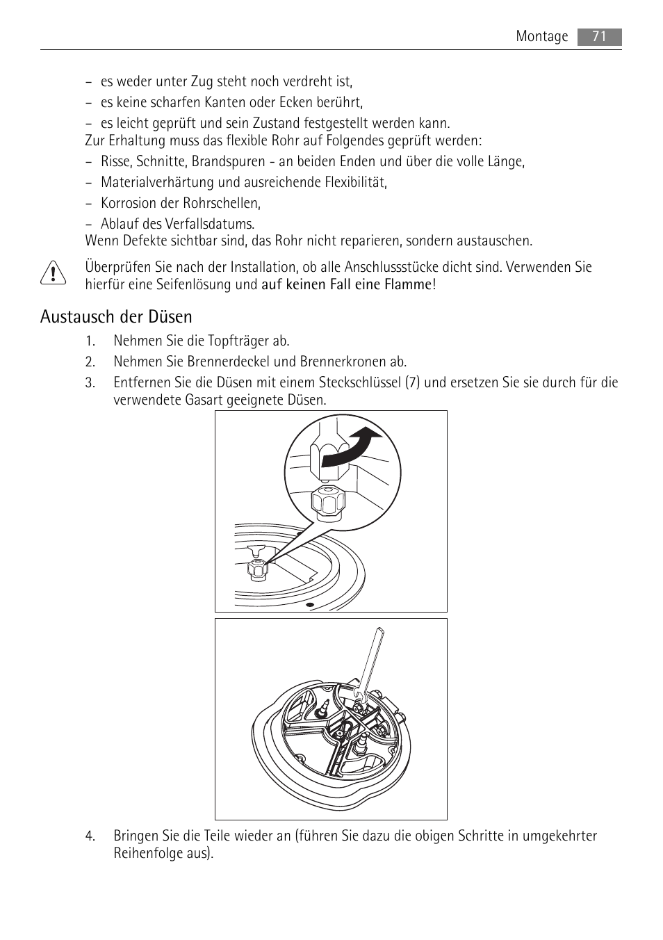 Austausch der düsen | AEG HC411520GB User Manual | Page 71 / 80