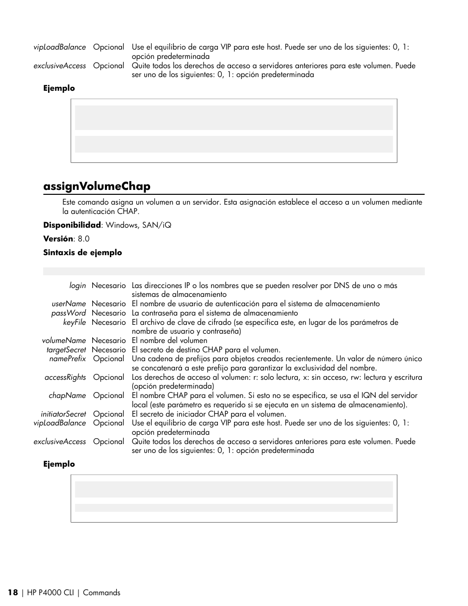 Assignvolumechap | HP Software de dispositivo HP LeftHand P4000 Virtual SAN User Manual | Page 18 / 85